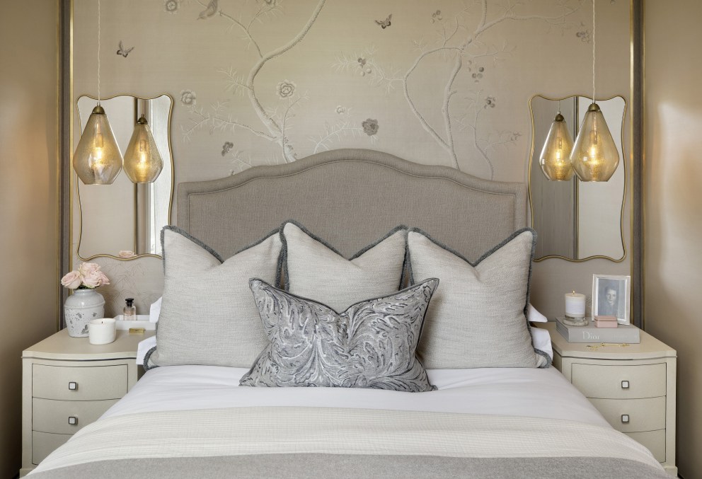 Highgate Family Home | Master Bedroom Headboard Wall | Interior Designers